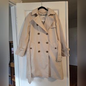 Coach Light Tan Double-Breasted Trench Coat